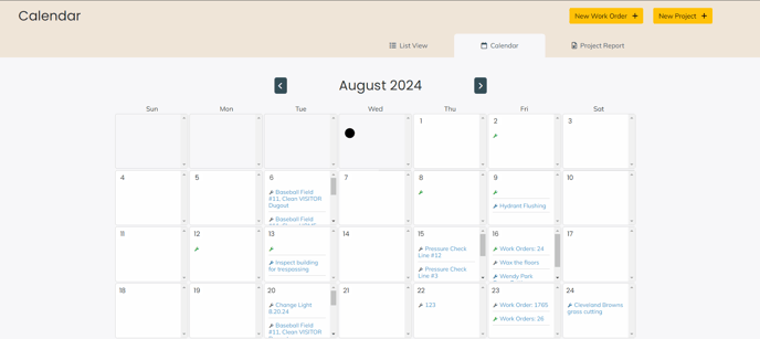 Calendar view