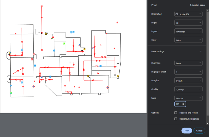 Print Building Screen